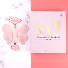 Load image into Gallery viewer, Pink Crystal Roller Butterfly Jade Facial Beauty Massager
