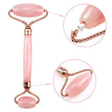 Load image into Gallery viewer, Pink Crystal Roller Butterfly Jade Facial Beauty Massager